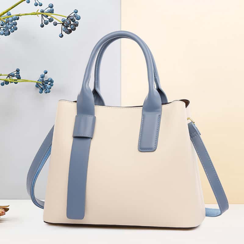 Ladies' handbag, colour-block design, stylish shoulder bag