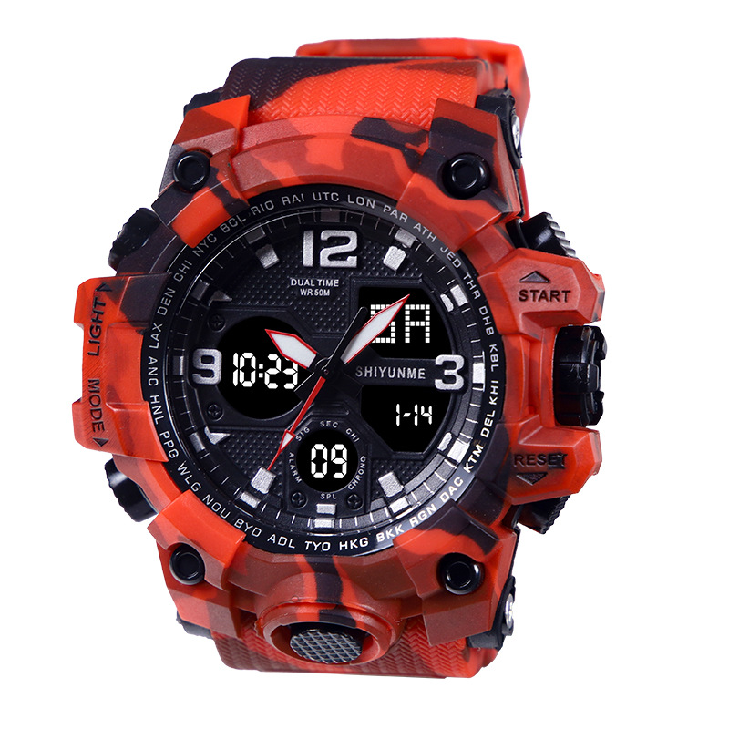 Big Mud King II Electronic Watch Outdoor Sports Waterproof Dual Movement Luminous Men's Watch