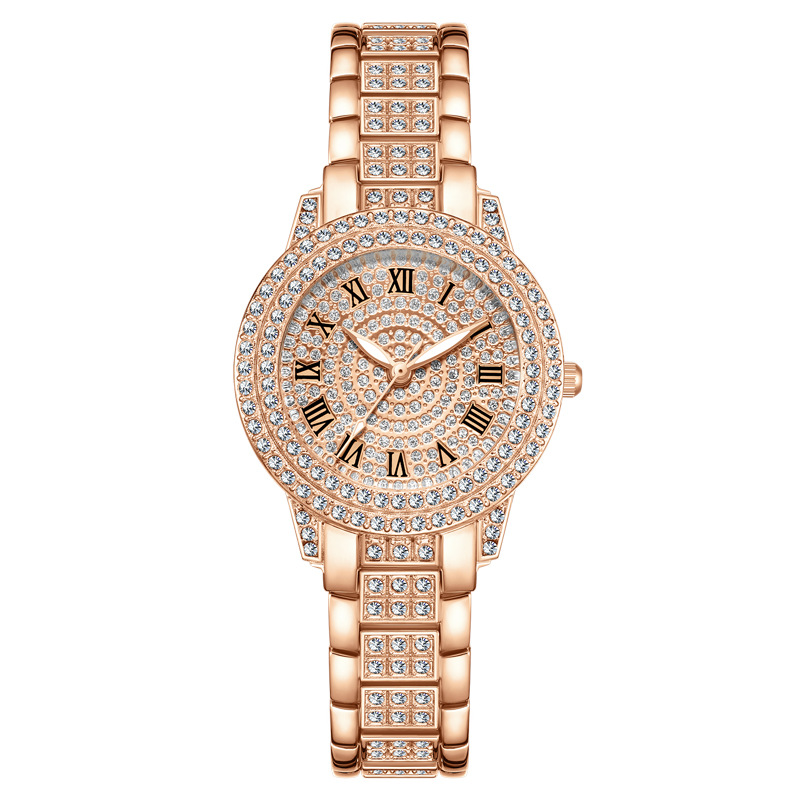 Women's Full Diamond Roman Pattern Watch
