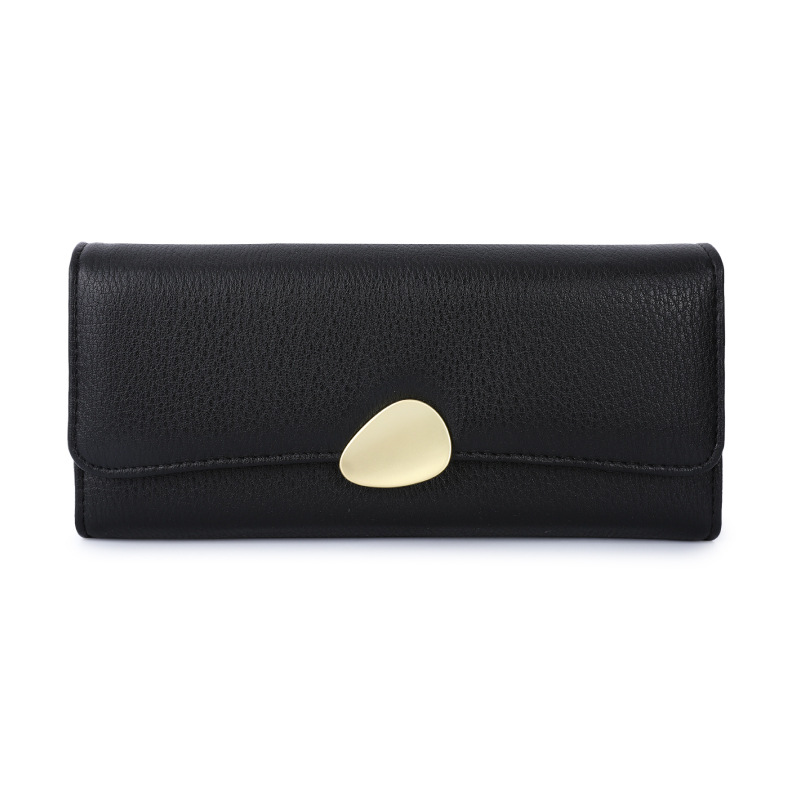 women's wallet classic lychee pattern tri-fold wallet women's handbag long women's handbag purse