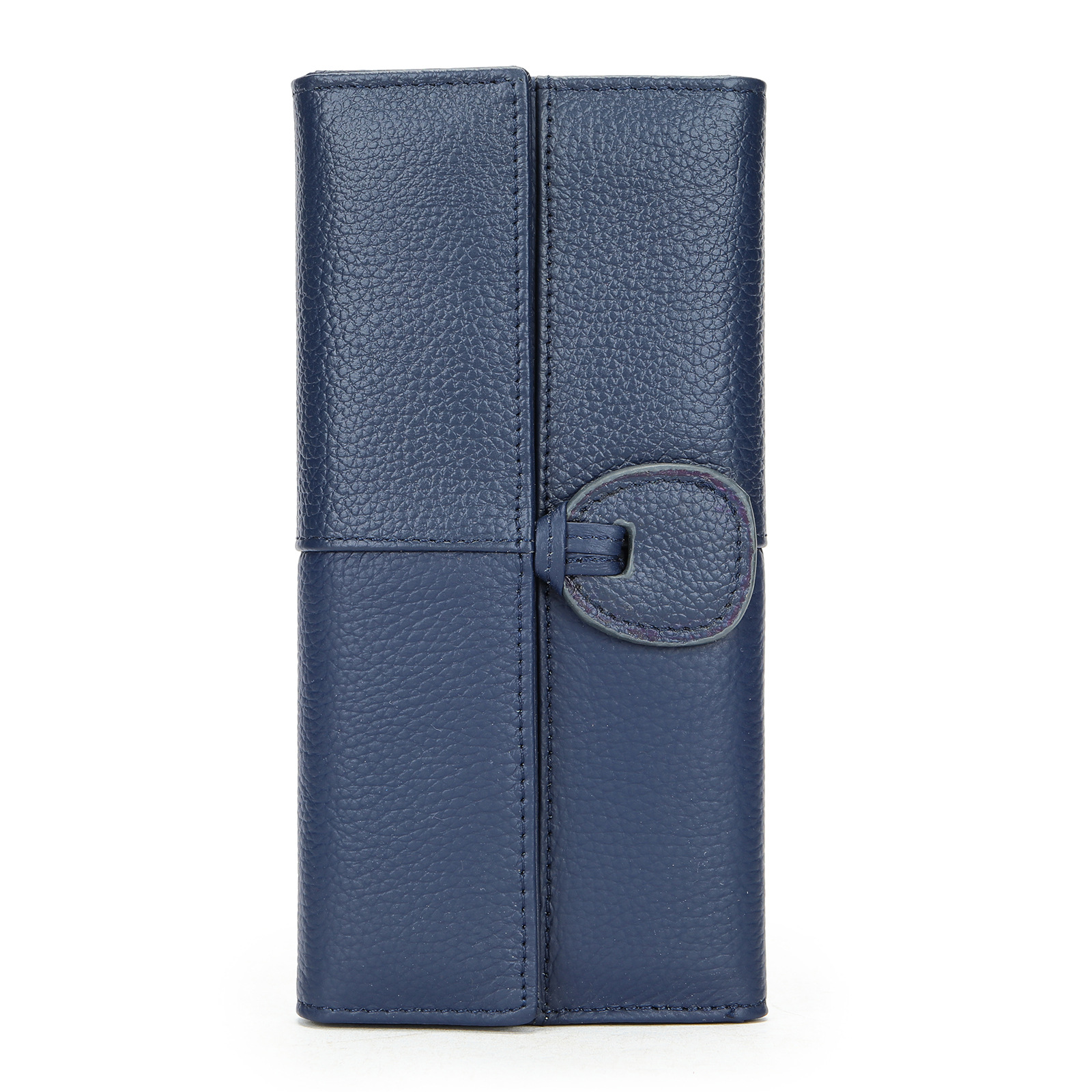 Genuine Leather Long Wallet Wholesale Large Capacity Multi Card Position Simple Fashion Head Layer Cowhide Ladies Clutch Bag