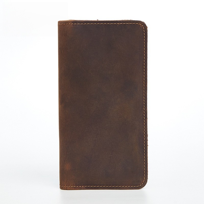 Men's Wallet Multi Card Position Leather Clutch Bag Multifunctional Cell Phone Bag Long Men's Wallet