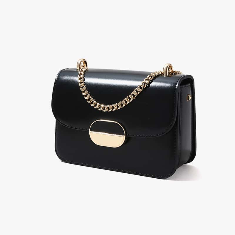 Hong Kong style women's fashion one-shoulder small square bag trendy small bag niche high-end genuine leather messenger bag envelope bag