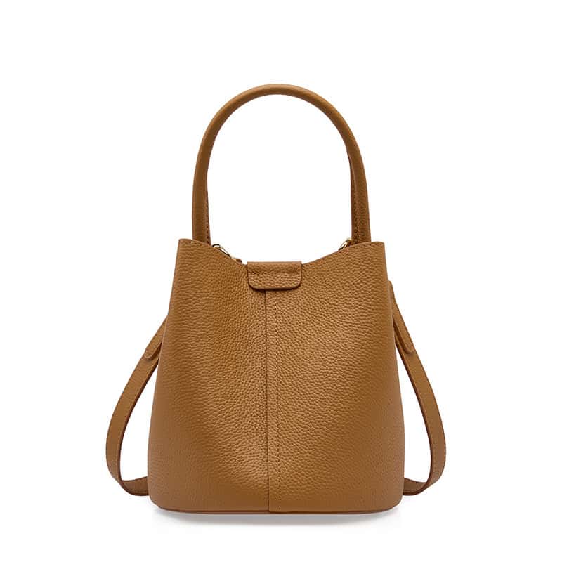 First layer cowhide bag 2024 new style bag women's bag messenger bag 2023 summer high-grade genuine leather handbag bucket