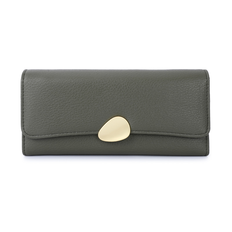 women's wallet classic lychee pattern tri-fold wallet women's handbag long women's handbag purse
