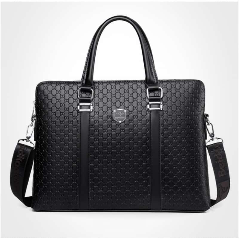 Men's bag handbag business briefcase embossed letters shoulder crossbody bag horizontal computer bag