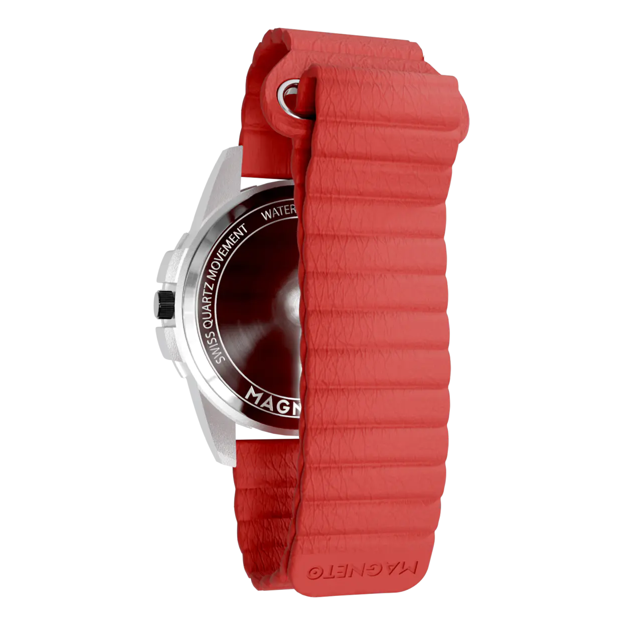 Uranus Red synthetic leather magnetic red